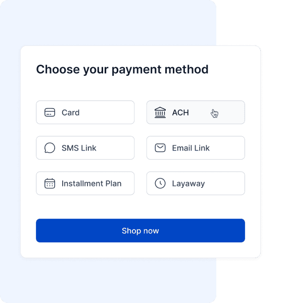 All payment options